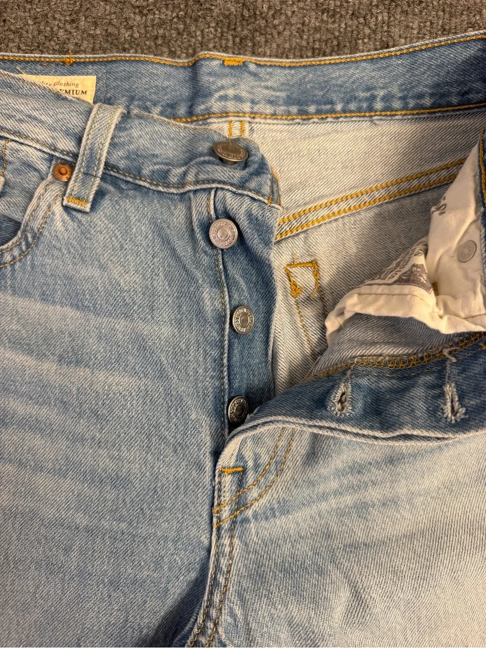 Levi's Light Blue Distressed Slim Straight Jeans